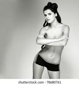 Photo Beautiful Brunette Style Pinup Stock Photo 78680761 Shutterstock