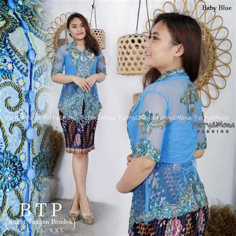 Jual Zona Stelan Kebaya Btp Bordir Lengan Pendek Kebaya Bordir