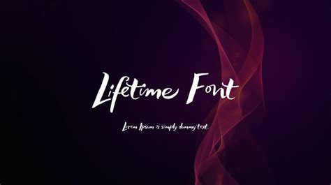 Lifetime Font : Download Free for Desktop & Webfont