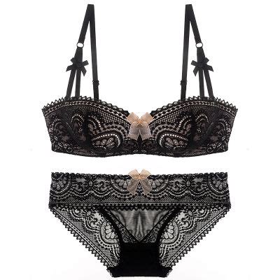 Romantic Three Row Buckle Lace Bra Panties Gm New Sexy Lingerie China Woman Sexy Lingerie