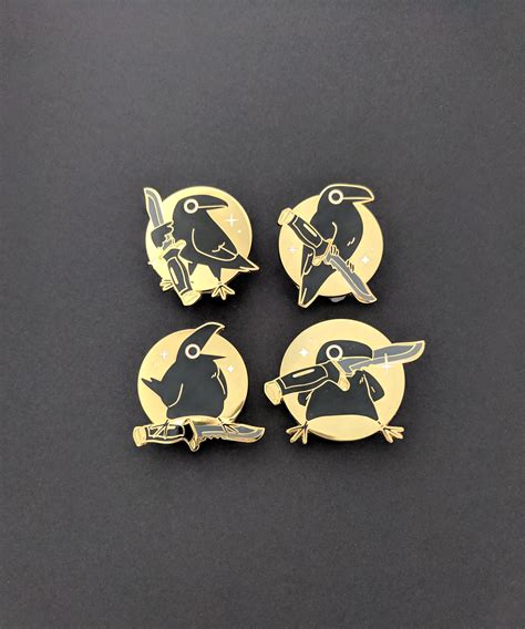 Knife Crow Enamel Pins! by Sabtastic on Newgrounds