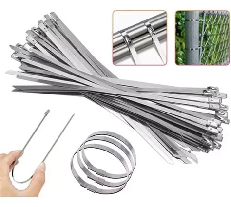 Kit Enforca Gato A O Inox Abra Adeira Metal Zip Tie Cm