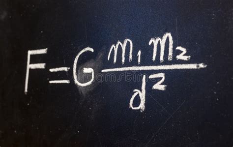 Newton S Law of Gravity Formula Written by Hand Stock Photo - Image of ...