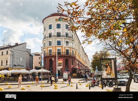 Minsk/Belarus - September 5, 2019 Downtown of Minsk, the capital of ...