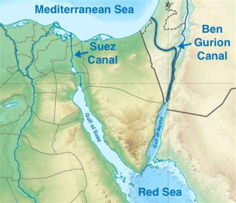 Ben Gurion Canal Project Joining Red Sea With Mediterranean Civilsdaily