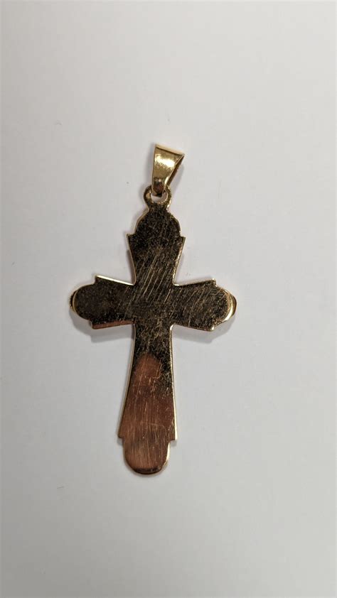 CROIX PENDENTIF En Or Jaune 18k