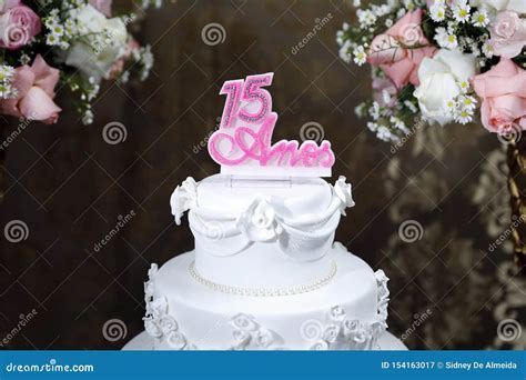 Party Cake, 15 Year Old Birthday Cake, Fifteen Years Old Stock Image - Image of detail, lamp ...