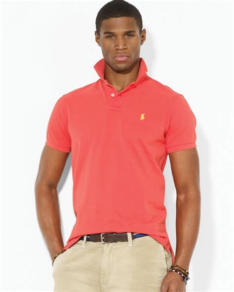 Custom Slim Fit Mesh Polo Shirt