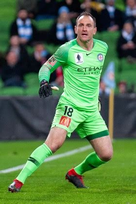 melbourne city goalkeeper eugene galekovic  editorial stock photo