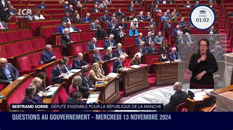 Replay La Chaîne parlementaire du 13 11 2024 Questions au