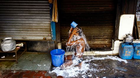 In Indias Sultry Summer Bucket Bathing Beats Indoor Showers Goats And Soda Npr