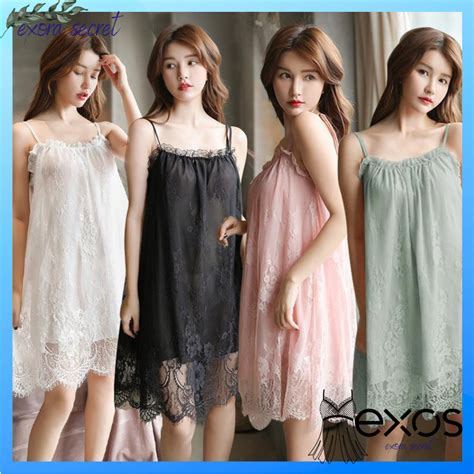 Jual Exos Set Lingerie G String Baju Tidur Seksi Model Charming Lace Babydoll Shopee