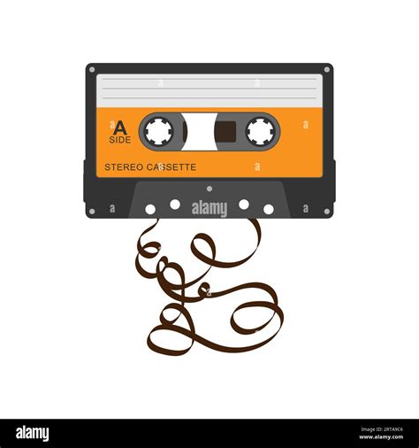 Audio Cassette Tape Isolated Vector Old Music Retro Player Retro Music