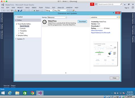 visual studio wakatime  open source visual studio extension