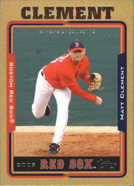 CARTE DE BASEBALL 2005 Topps Gold Boston Red Sox 576 Mat Clement 2005