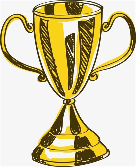 Hand Painted Cartoon Trophy PNG Images, Cartoon Clipart, Trophy Clipart ...