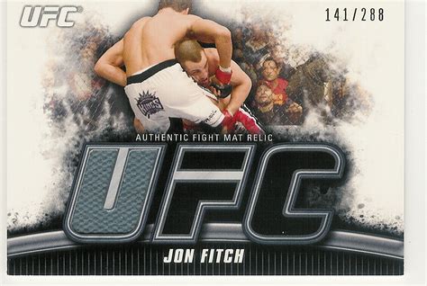 2010 TOPPS UFC KNOCKOUT JON FITCH FIGHT MAT RELICS 288 UFC 76 EBay