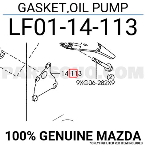 GASKET,OIL PUMP LF0114113 | Mazda Parts | PartSouq