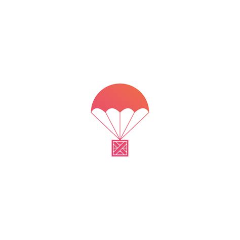 Hot Air Balloon Icon Modern Minimal Flat Design Style Vector