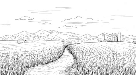 Corn Field Sketch