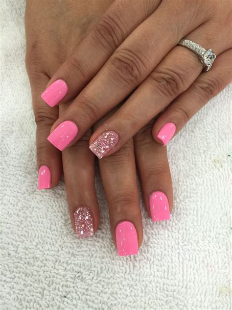 Pin By Shana Alford On Beauty Pink Glitter Nails Glitter Gel Nails