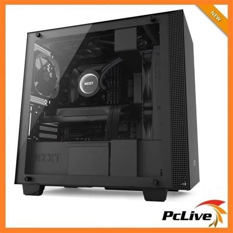 Nzxt H400 Black Micro Atx Case Tempered Glass Window Gaming Tower 3x