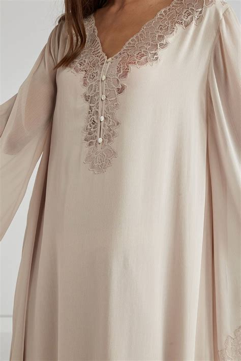 Silk Chiffon Dress Sleeve Beige Nude Bocan Couture Chiffon Dress Silk Chiffon Silk Chiffon