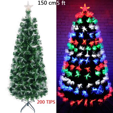 Christmas Tree Fiber Optic Led Artificial Chrismas Tree Green Flash Indoor Xmas T Елочные