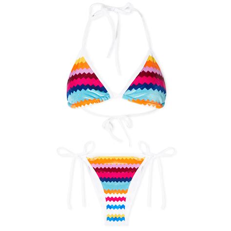 Missoni Towelling Stripe Bikini Multi END US