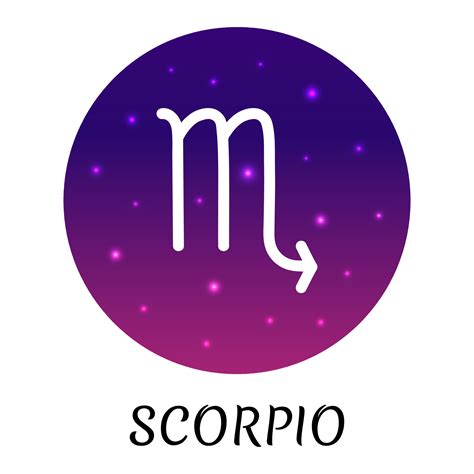 Zodiac Sign Scorpio Isolated Vector Icon Zodiac Symbol With Starry