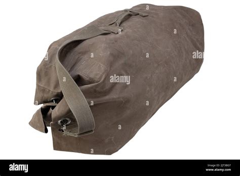 Army Issued Duffel Bag Isolated On White Background Stock Photo Alamy