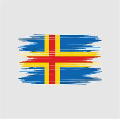 Aland Islands Flag Brush Vector Art At Vecteezy