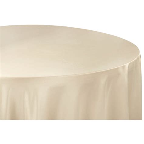Lamour Satin 120 Inch Round Tablecloth Champagne At Cv Linens