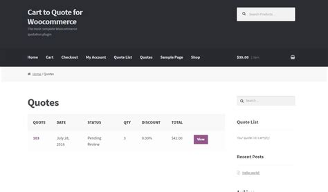 Cart To Quote For Woocommerce By Nitroweb Codecanyon