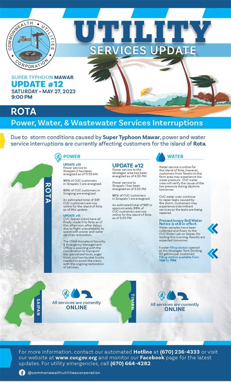 Utility Services Update 12 For Rota Commonwealth Utilities Corporation