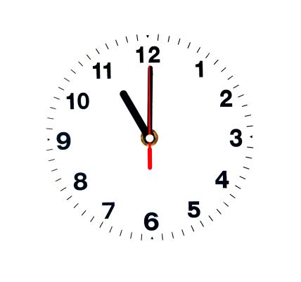 eleven clock isolated stock photo  image  arrow bow