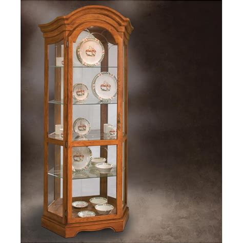 74151 Philip Reinisch Company Old Oak Stafford Ii Curio Cabinet