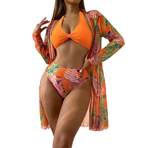 Himmake Bikini Tops For Women Large Bust Solid Color Bathing Suit