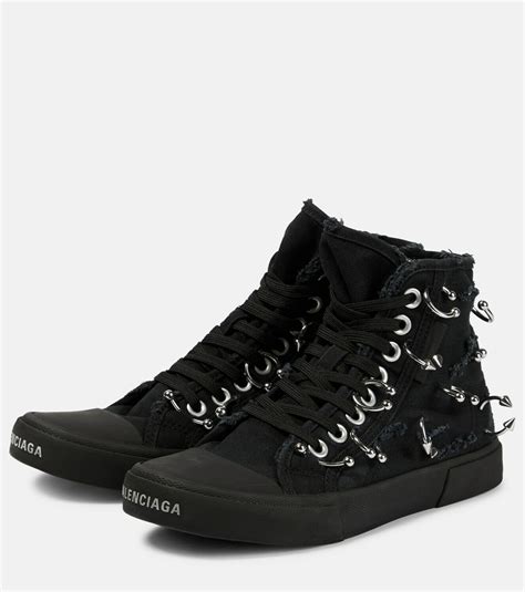 Balenciaga Paris Embellished High Top Sneakers Balenciaga