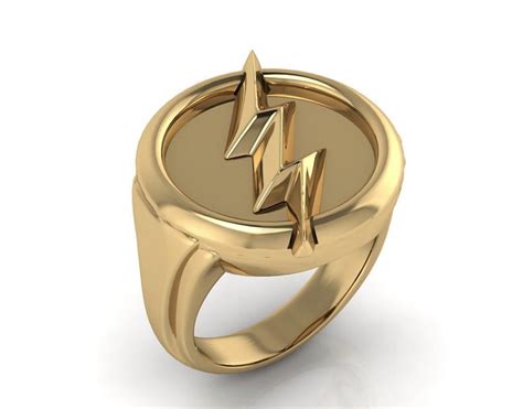 14k Yellow Gold Lightning Bolt Ring Golden Creations