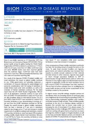 IOM COVID 19 Response - Situation Report 18 (5 June 2020) | DTM