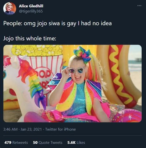 She Was Gay The Whole Time JoJo Siwa S Coming Out Announcement Know Your Meme