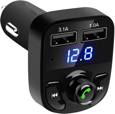 X Carregador De Carro Sem Fio Compat Vel Bluetooth Led Transmissor