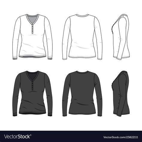 Blank Clothing Templates Royalty Free Vector Image