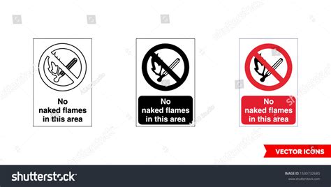 Prohibitory Sign No Naked Flames This Stock Vector Royalty Free Shutterstock