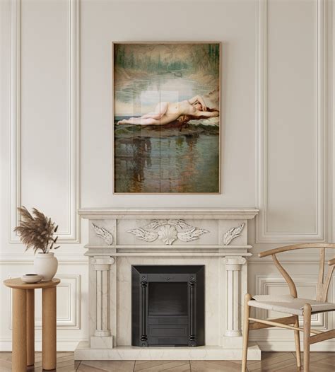 Renaissance Art Nude Woman Painting Vintage Altered Print Dreamy Wall Art Baroque Collage