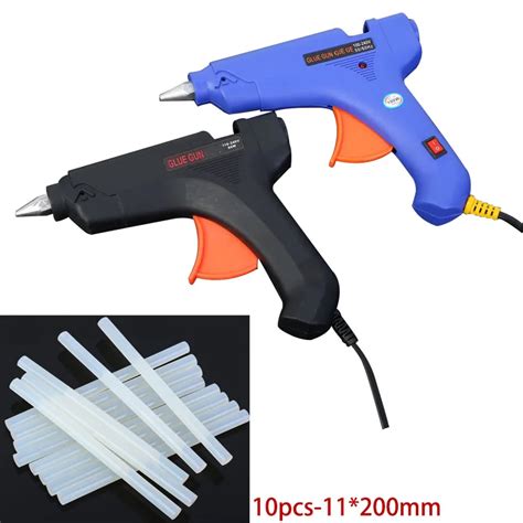 W W Hot Melt Glue Gun With Mm Glue Stick Industrial Mini Guns Thermo Electric Heat