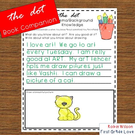 First Grade Love The Dot By Peter Reynolds Activities