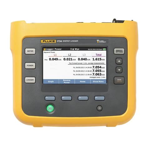 Fluke 1734 Analizador registrador de energía trifásico