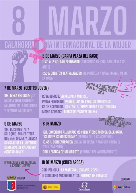 ACTIVIDADES CONMEMORATIVAS 8 MARZO DÍA INTERNACIONAL DE LA MUJER